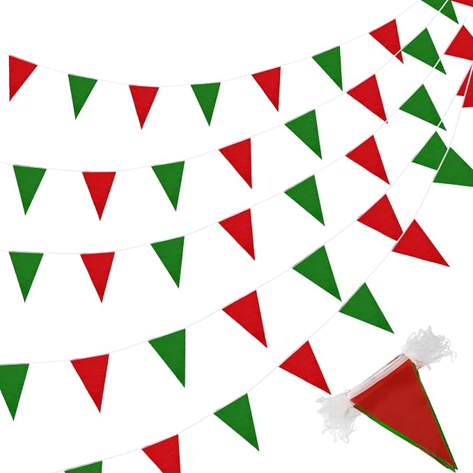 Tatuo 200 Feet Solid Pennant Banners Flags String Triangle Hanging DIY Bunting by Tatuo