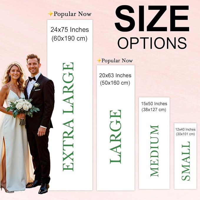 Personalized Wedding Welcome Sign Banner – Custom Couple Names & Date, Elegant - Image 6