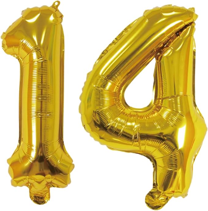 Number 14 Balloon Foil Mylar Balloons by YPSelected