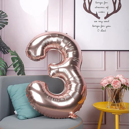 Rose Gold 30 Number Balloons Big Giant Jumbo Large Number 30 Foil Mylar Balloons - Image 4