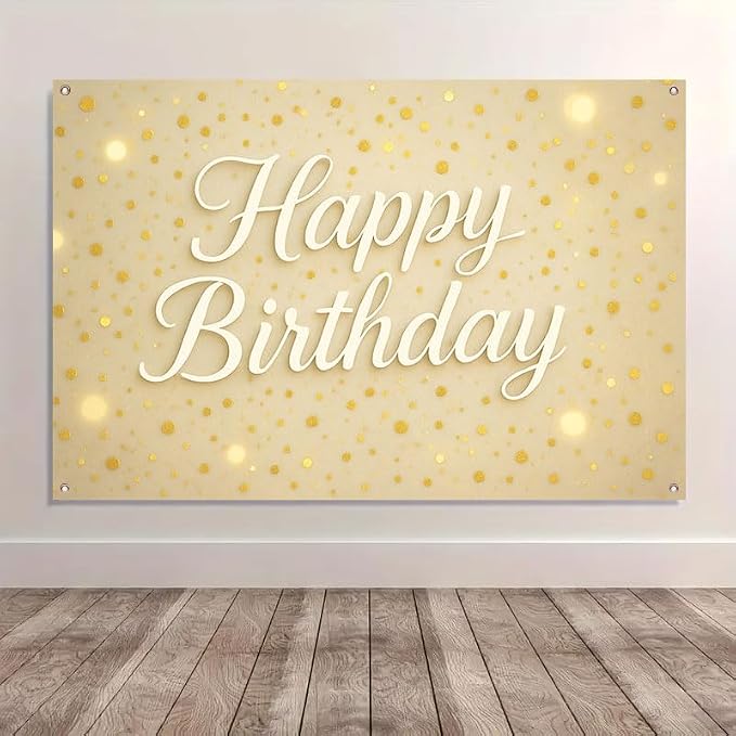 Large Happy Birthday Banner 71x43 Inch, Big Hanging Porch Sign - Image 4