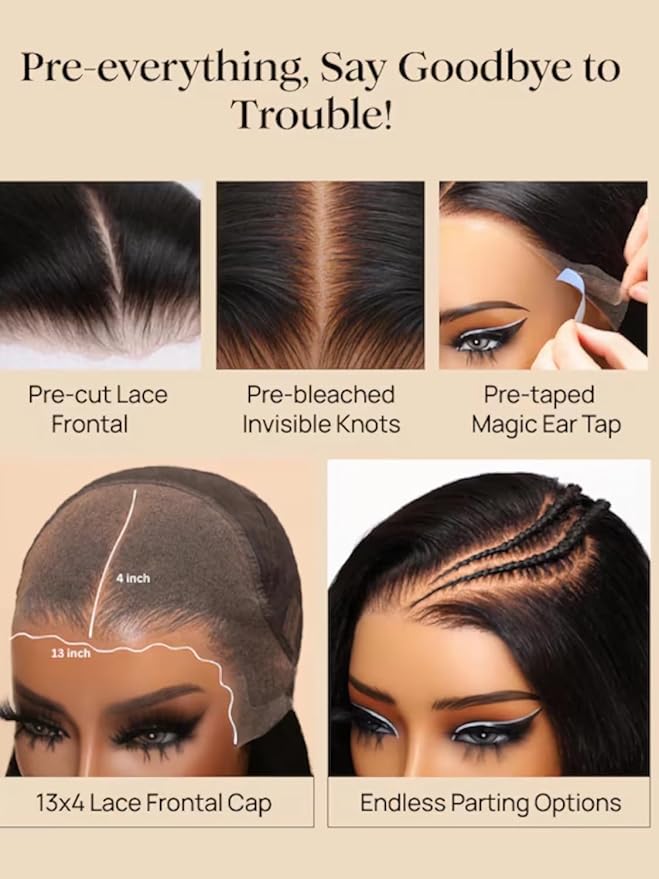 Julia Hair Golden Brown Highlight Water Wave and Jerry Curly Wig Mixed Curls 13X4 Lace Front Pre Everything Wigs Glueless Human Hair Lace Frontal with Invisi Drawstring Ready to Go 16 Inch