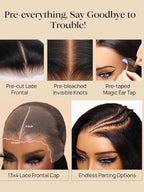 Julia Hair Golden Brown Highlight Water Wave and Jerry Curly Wig Mixed Curls 13X4 Lace Front Pre Everything Wigs Glueless Human Hair Lace Frontal with Invisi Drawstring Ready to Go 26 Inch