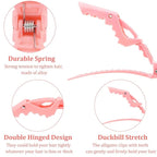 30 Pack Alligator Hair Clips for Styling, Sectioning Crocodile hair Clips Professional Barber Accessories for Salon of Thick Curly Volume Hair (Pink)