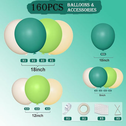 Green White Balloon Arch Kit - Image 2