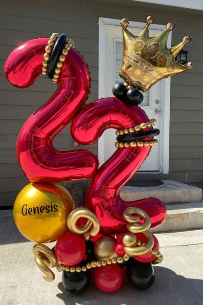 Red 18 Balloon - Number Balloon 40 Inch, 18th Red Birthday Decorations | Large - Image 2