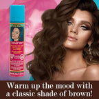 Jerome Russell Fast-Drying, Non-Sticky Hair Color Spray - Intense Brown Temporary Hair Dye for Travel, Vivid Color, 2.2 oz