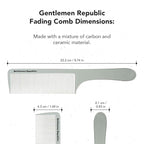 Gentlemen Republic Genuine Grooming Hair Comb for Fades and Men's Haircuts - Set of 3pcs, Soft Round Tips, Strong Teeth with Strong Body - Ideal for Barbers, at-home Grooming and Styling