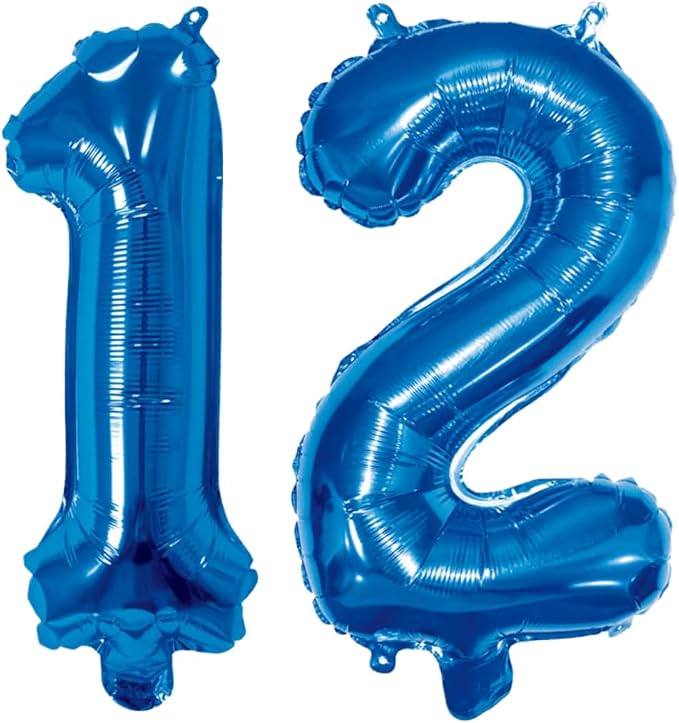 Number 12 Balloon Foil Mylar Balloons by YPSelected