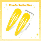 2 Inch Yellow Hair Clips Barrettes Metal Snap Clips for Women Durable Water Drop Ideal Hair Accessories for Hairdressing Wedding and Everyday Use 20 pcs