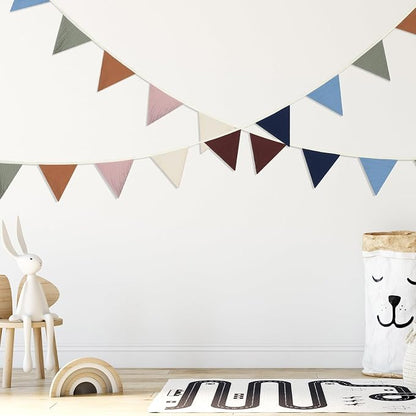 Oudain 2 Pcs Pennant Banner Flags Nursery Garland Triangle Bunting Flags - Image 7