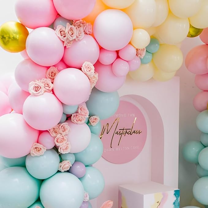 Voircoloria 110pcs Pastel Macaron Latex Party Balloons, 12inch | - Image 4