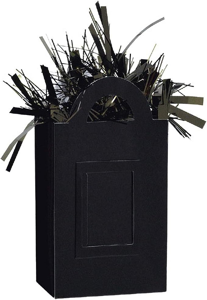 Premium Black Small Tote Bag Balloon Weight by AmscanPartySupplies