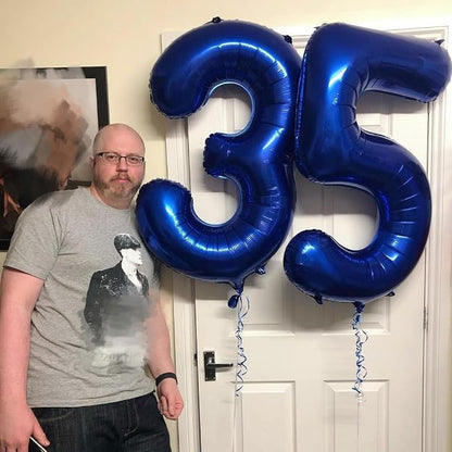 Number Balloons 5 Balloon Dark Blue - Image 3