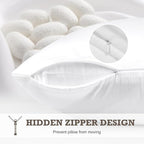 100% Mulberry Silk Pillowcase 2 Pack,Standard Size Silk Pillow Cases for Hair and Skin,Silky Smooth Bed Pillow Cover with Hidden Zipper,Natural Silk Pillow Case Set of 2 (White, Standard 20X26)