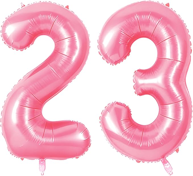 Number 23 Balloons for 23rd Birthday Party Decorations, 0-100 Large No.23 by Joycard