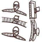 Large Metal Claw Clips for Thick and Long Hair, Butterfly Hair Styling Accessories, Hair Clamps for Women (Dark Coffee)
