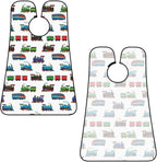 Stretchable Beard Cape, Non-Stick Hair Catcher for Trimming, Waterproof Grooming Apron, Train Pattern Cartoon