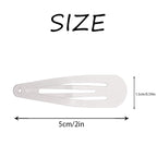 Dofash 12PCS Snap Hair Clips For Women-Non Slip & Metal Hair Barrettes, 5cm 2'' Small Clips For Thin & Fine Hair,White