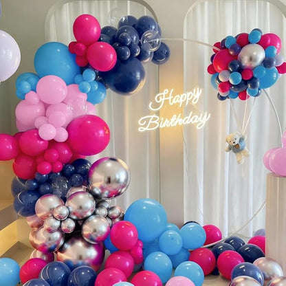 Blue Pink Balloon Garland Arch Kit - Image 4