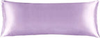 BEDELITE Satin Body Pillow Cover, Super Soft and Cooling Body Pillow Pillowcase for Hair and Skin, Breathable Silky Full Long Pillowcase Cover(20"x54", Lavender)
