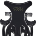 Camila Paris NV74 French Hair Clip for Women, Hair Side Clips, 3 inch Girls Hair Claw Clips Jaw Fashion Durable Styling Hair Accessories for Women, Strong Hold No Slip Grip, Made in France. Black