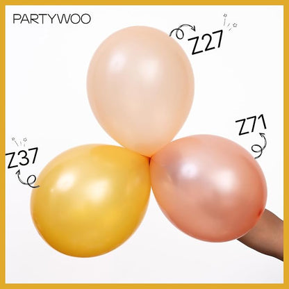 PartyWoo Purple Green Gold Balloons 50pcs Dark Purple Green Gold Balloons | - Image 2