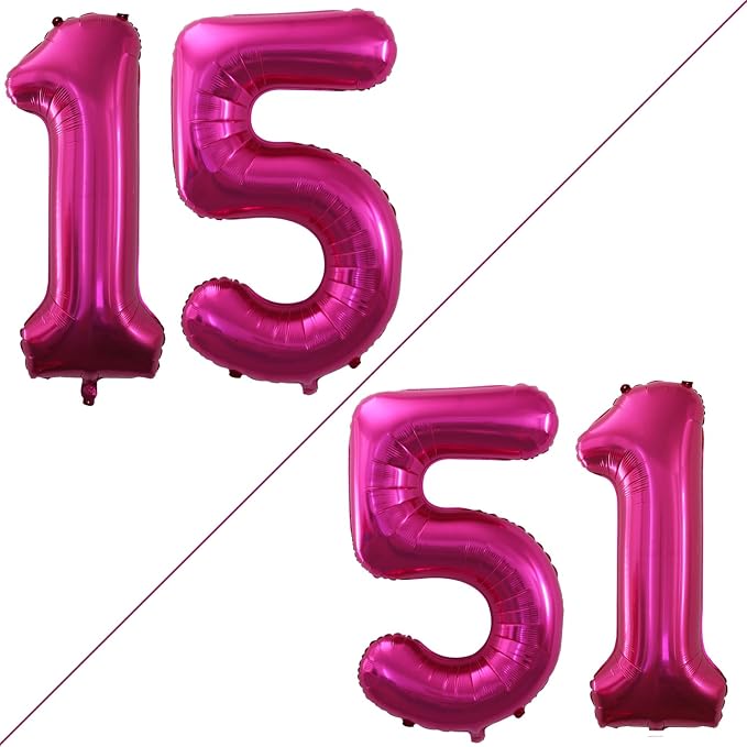 Number 15 Balloons for 15th Birthday Sweet 15 Party Decorations, 42 Inch Jumbo by GOER