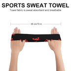 Headband, Sweatband Headbands for Running, Cycling, Football, Yoga, Cute Cartoon Crabs Hairband for Women and Men