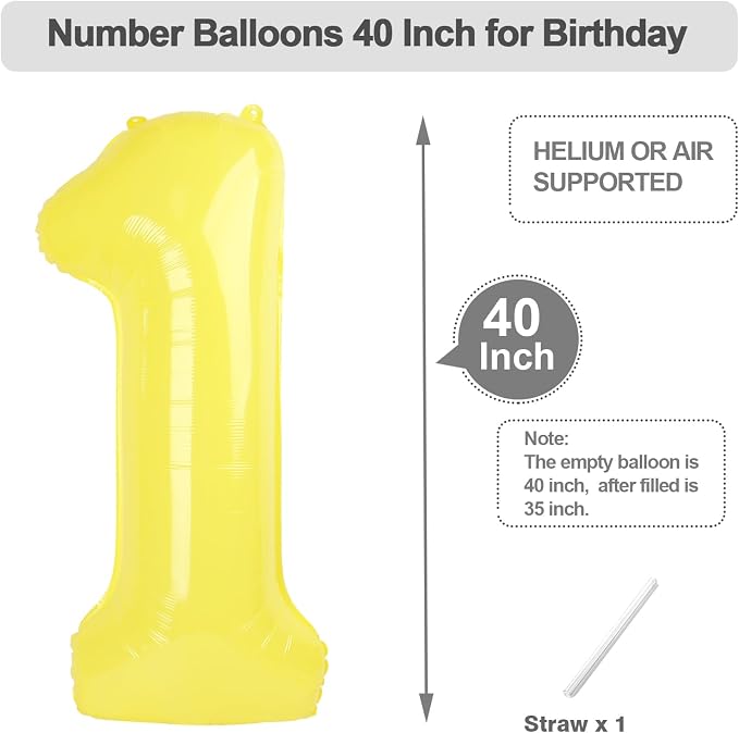 Number 0 Balloons 40 Inch Yellow - Image 5