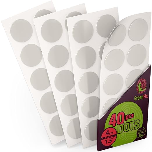 GreenFix Large Double Sided Sticky Dots 40PCs, Removable | Double Sided Tape by GreenFix