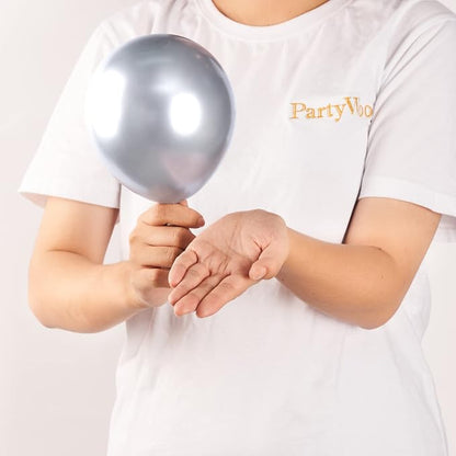 PartyWoo, Balloon Garland or Arch, Wedding Decorations | Silver Metallic Arch - Image 2