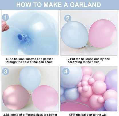 Pink Blue Balloon Arch Kit - Image 3