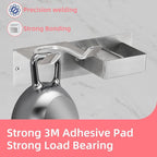 Hair Dryer Holder Wall Mounted, Hair Tool Organizer Wall Mount for Bathroom, Stainless Steel Hair Dryer Holder, Blow Dryer Holder Adhesive/Drilling Hair Dryer and Straightener Holder UEMUSI