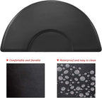 Antlu 1 Inch Thick Barber Cutting Chair Salon Floor Mats for Beauty Hair Stylist Station Anti Fatigue (Black, 5 Ft × 3 Ft Ellipse)