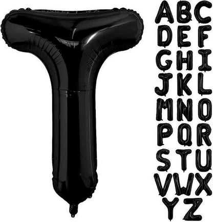 Black Letter T Balloons, T Balloon 40 Inch T Balloon Letter by BBPOOL