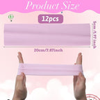 12 Pcs Women Yoga Hair Bands, Elastic Sweatband Fabric Headbands Sports Sweat Band Yoga Stretchy Headband Soft Workout Headbands for Sports Running Cycling Exercise Fitness