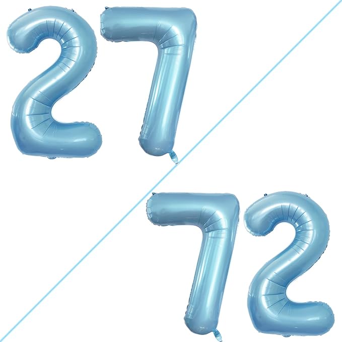 Number 27 Balloons for 27th Birthday Party Decorations, 42 Inch Jumbo Foil by GOER