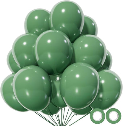 110Pcs Dark Sage Green Balloons Latex Party Balloons 12 inch Round Helium by KUULBELAballoons
