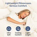 Queen Pillow Cases - 2 Pack - Super Soft Pillowcase Covers - Envelope Enclosure - Hotel Quality Pillow Protectors - Wrinkle Free, Shrink & Stain Resistant - Machine Washable - 20" x 30" (Off White)