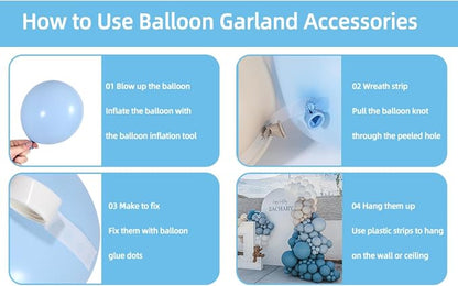 Dusty Blue Balloon Garland Kit - Image 7