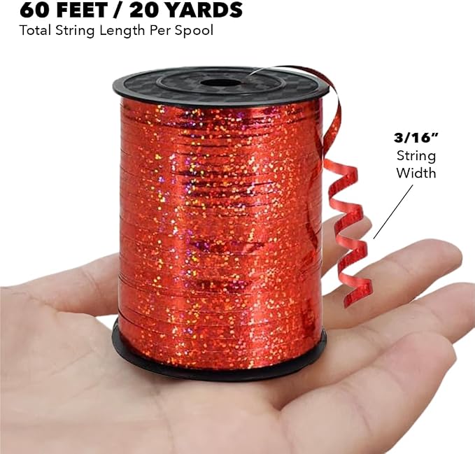 12 Rolls Glitter Curling Ribbons Assortment - Image 4