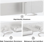 hicorfe Hair Dryer Holder 3 in 1 Hair Tool Organizer,Blow Dryer Holder Wall Mounted,Bathroom Bedroom Care Styling for Flat Iron,Curling Iron,Hair Straightener（Silver）