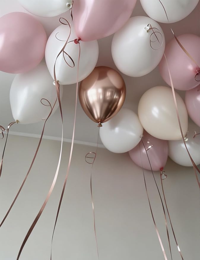 Nude Dusty Pink Balloon Set, Romantic Boho Decor - Image 6