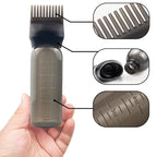 4-Pack Root Comb Applicator Bottles - 6oz (2 Pink + 2 Black) for Hair Dye, Shampoos & Salons