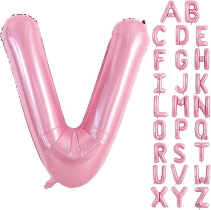 TONIFUL 40 Inch Large Pink Letter V Balloons Giant Foil Mylar Alphabet Balloon by TONIFUL