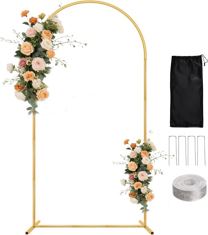 WellSign 7.2FT Metal Balloon Arch Backdrop Stand by WellSign