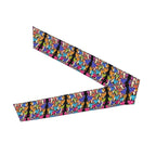 Men's Women Beauty Skinny Sports Sweatband Head Decor for Running Travel Shower, Long Multi Style Neon Mushrooms Pattern Colorful Head Ribbon Headwear