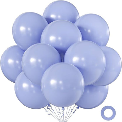 Dusty Gray Balloons 18 Inch 24 Pack Matte Helium Latex Round Balloons by KALOR