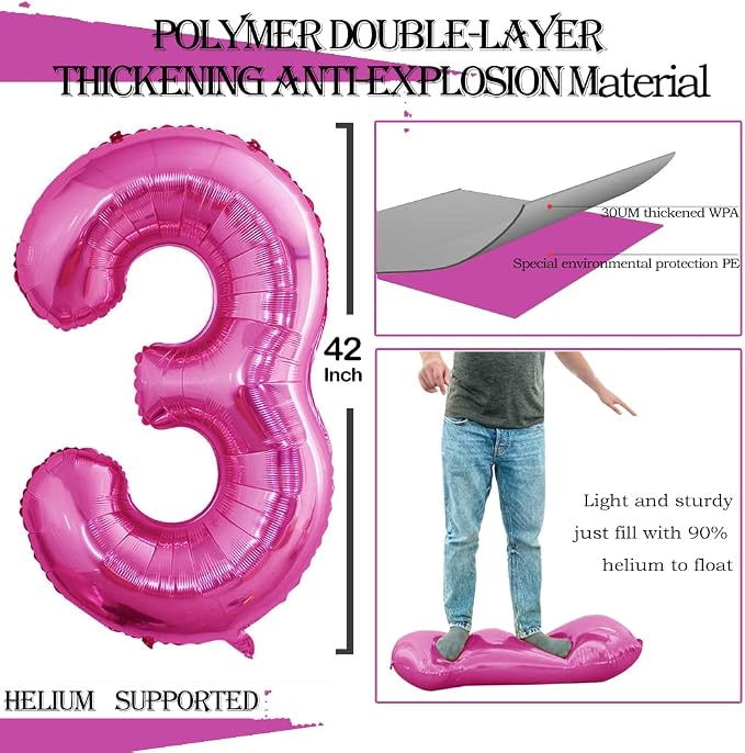 Number 23 Balloons for 23rd Birthday Party Decorations, 42 Inch Jumbo Foil - Image 2